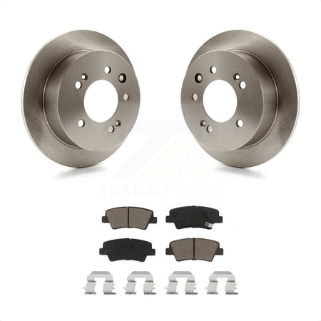 Rear Disc Brake Rotors And Ceramic Pads Kit For 2010 Hyundai Elantra Sedan From 03 23 10 K8C-102112 by Transit Auto