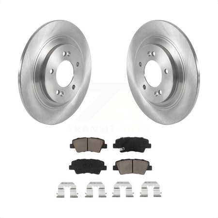 Rear Disc Brake Rotors And Ceramic Pads Kit For 2017 Kia Cadenza Limited Technology With Electric Parking K8C-102136 by Transit Auto