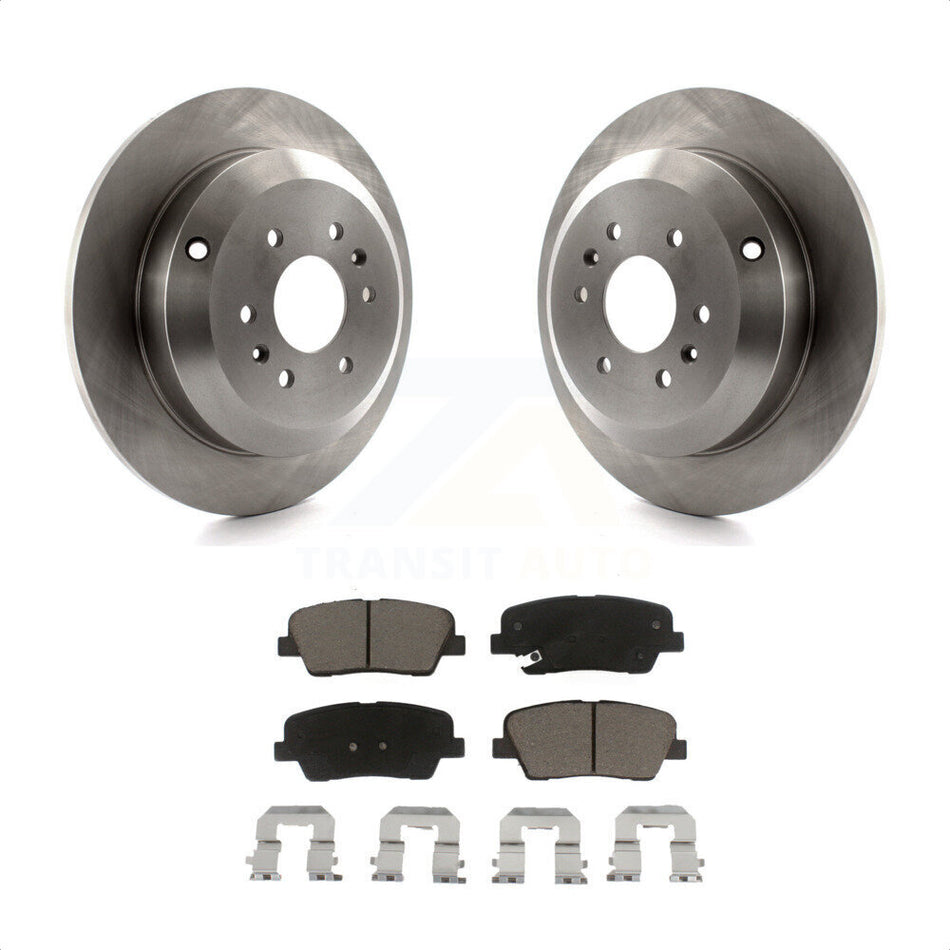 Rear Disc Brake Rotors And Ceramic Pads Kit For 2009-2011 Kia Borrego K8C-102143 by Transit Auto