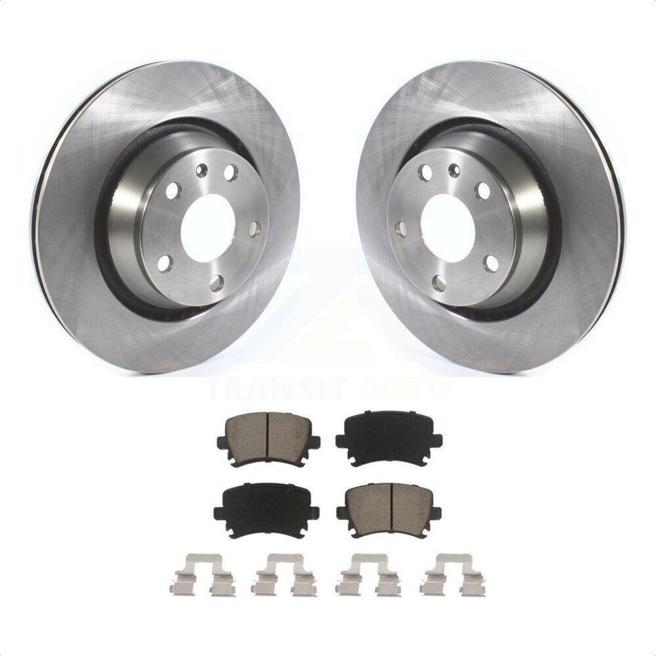 Rear Disc Brake Rotors And Ceramic Pads Kit For Audi TT Quattro RS K8C-102146 by Transit Auto