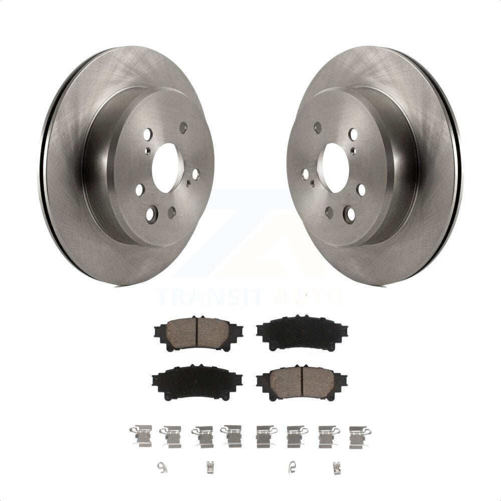 Rear Disc Brake Rotors And Ceramic Pads Kit For Lexus GS350 IS300 IS200t IS350 RC350 RC300 RC200t GS300 GS200t GS450h K8C-102149 by Transit Auto