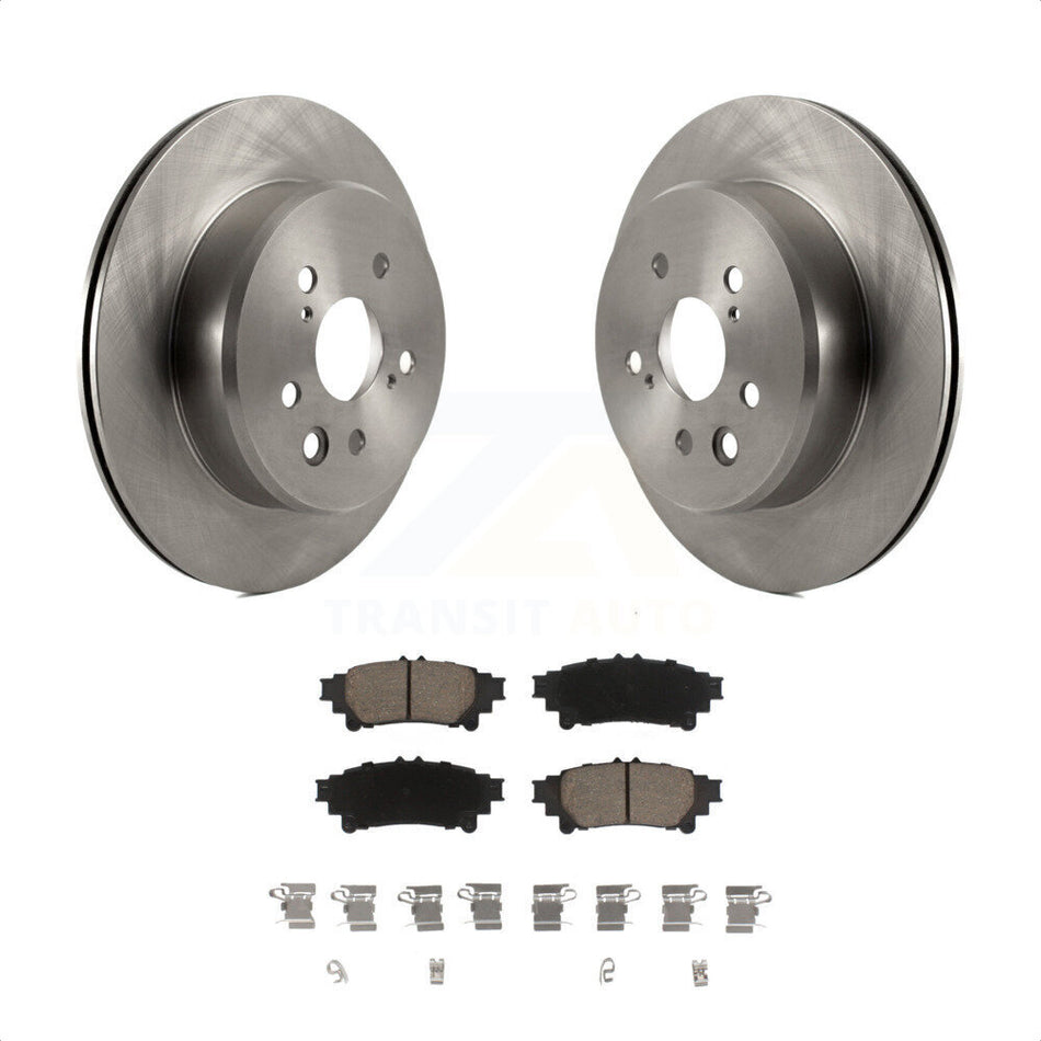 Rear Disc Brake Rotors And Ceramic Pads Kit For Lexus GS350 IS300 IS200t IS350 RC350 RC300 RC200t GS300 GS200t GS450h K8C-102149 by Transit Auto