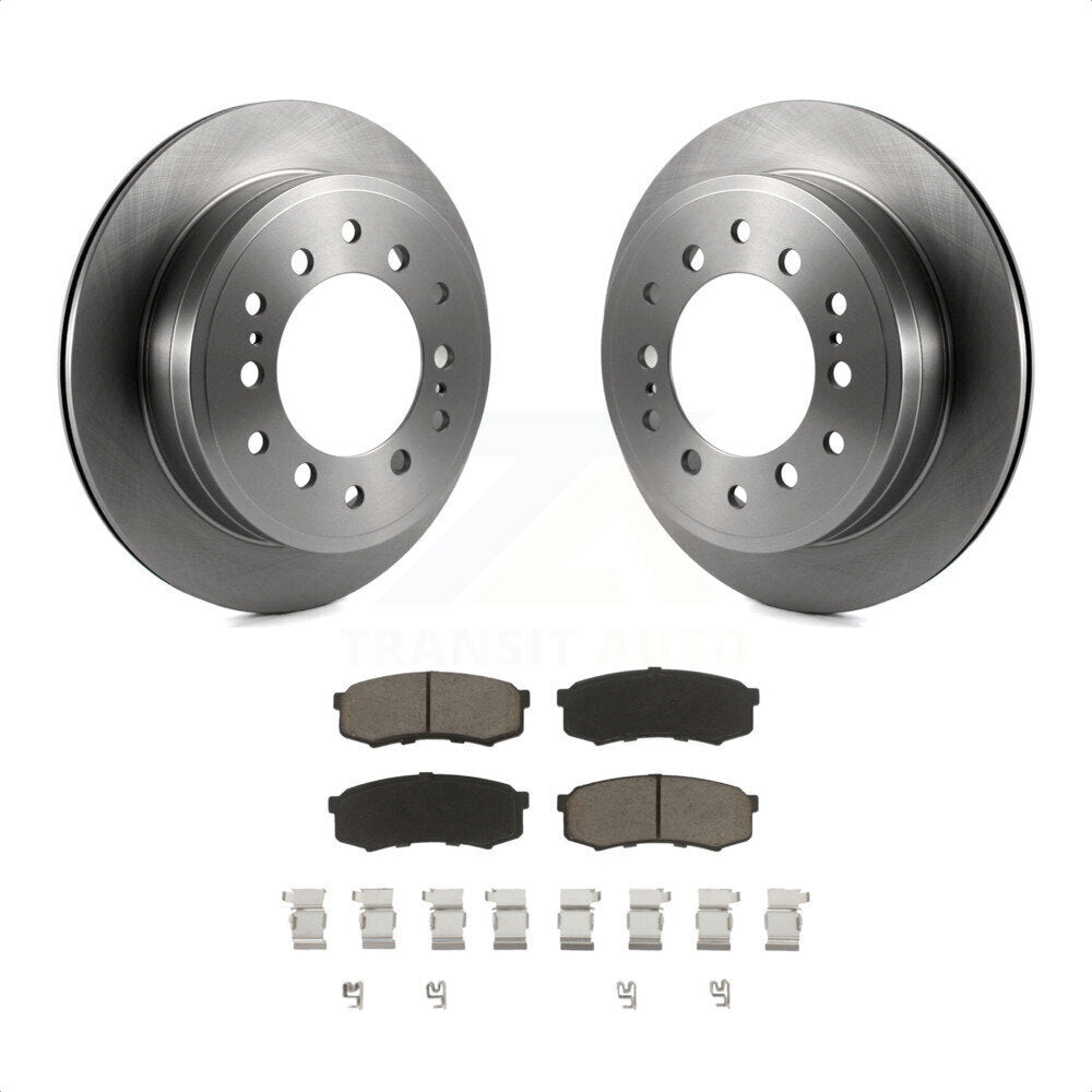 Rear Disc Brake Rotors And Ceramic Pads Kit For Toyota 4Runner Sequoia FJ Cruiser Lexus GX470 K8C-102161 by Transit Auto