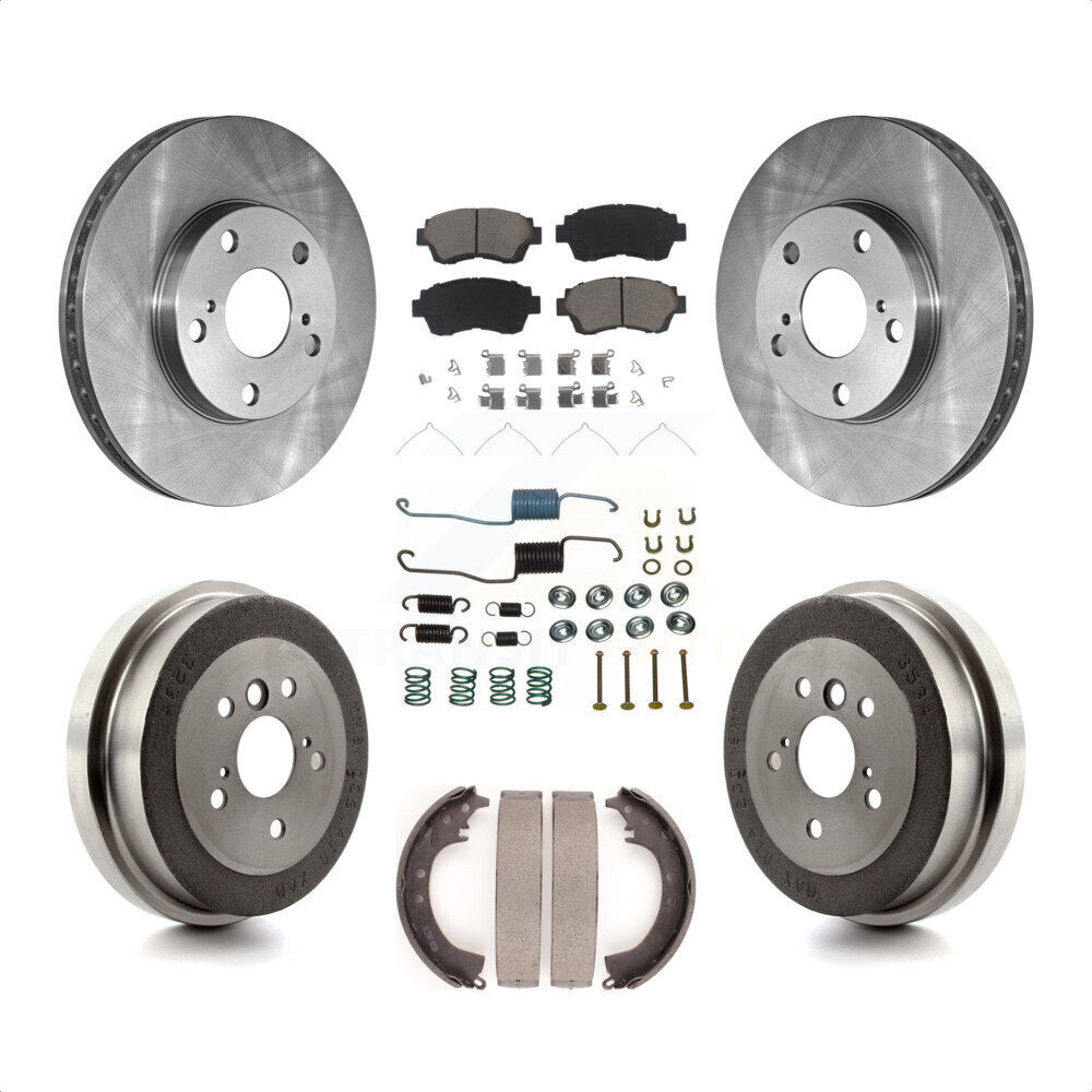 Front Rear Disc Brake Rotors Ceramic Pads And Drum Kit (7Pc) For Toyota Camry K8C-102296 by Transit Auto