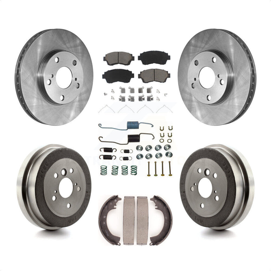 Front Rear Disc Brake Rotors Ceramic Pads And Drum Kit (7Pc) For Toyota Camry K8C-102296 by Transit Auto