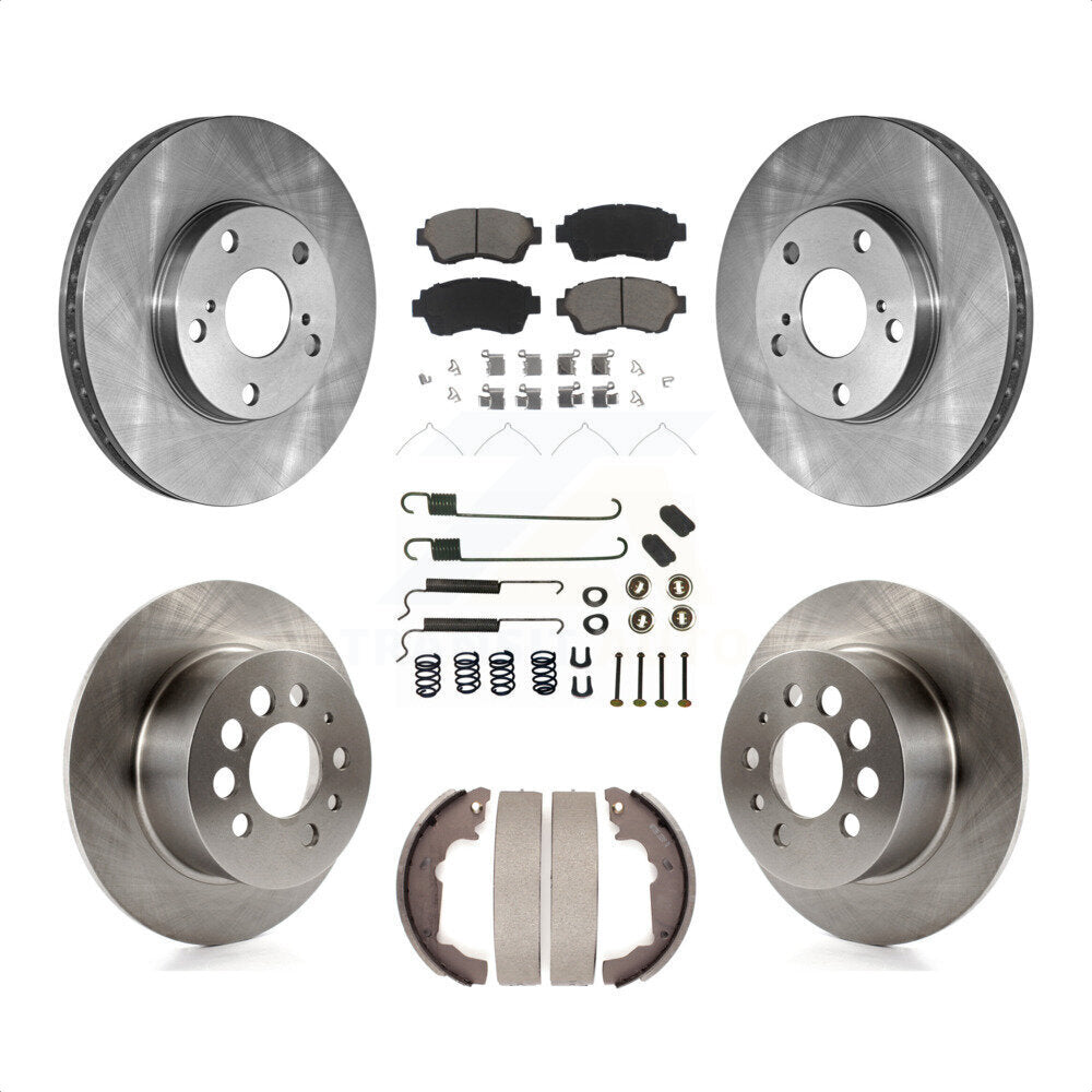 Front Rear Disc Brake Rotors Ceramic Pads And Drum Kit (7Pc) For 1998-2003 Toyota Sienna K8C-102302 by Transit Auto