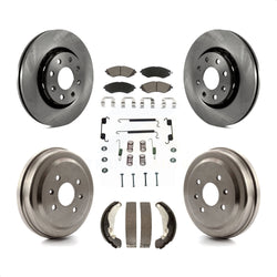Front Rear Disc Brake Rotors Ceramic Pads And Drum Kit (7Pc) For Chevrolet Aveo Spark Aveo5 Pontiac G3 Suzuki Wave Wave5 Swift+ K8C-102303