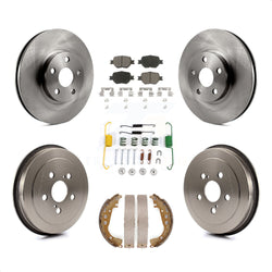 Front Rear Disc Brake Rotors Ceramic Pads And Drum Kit (7Pc) For Toyota Celica K8C-102363