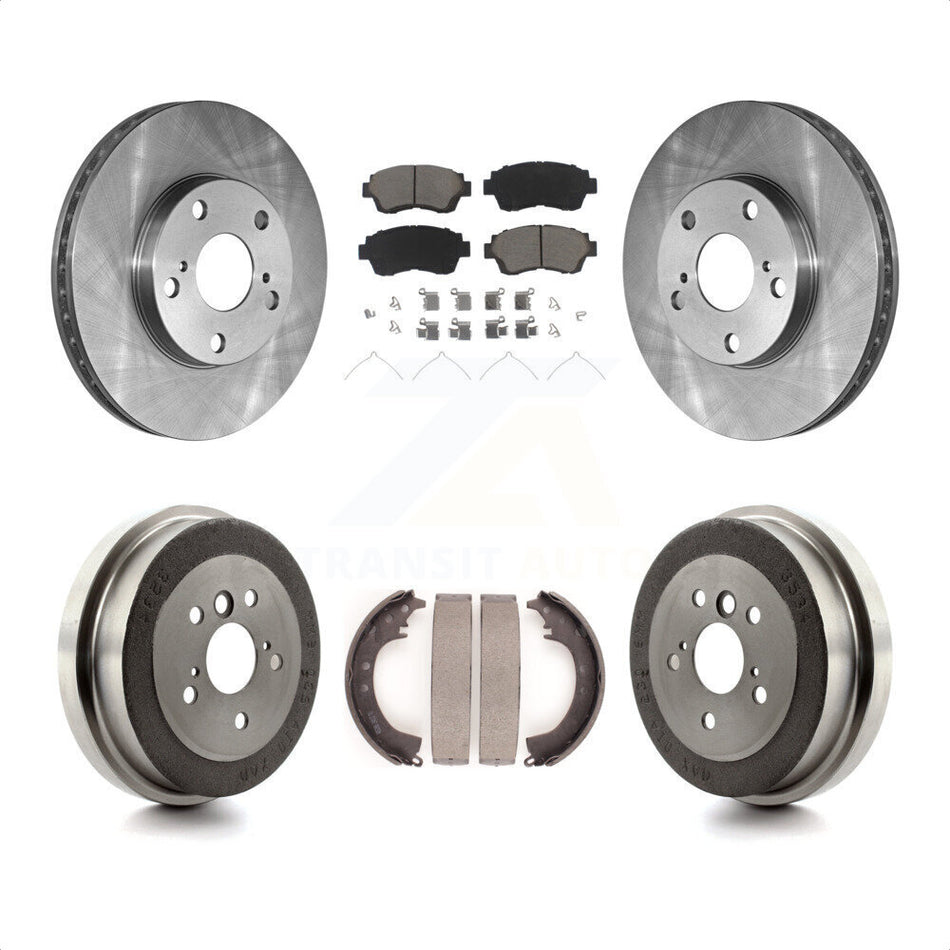 Front Rear Disc Brake Rotors Ceramic Pads And Drum Kit For Toyota Camry K8C-102387 by Transit Auto