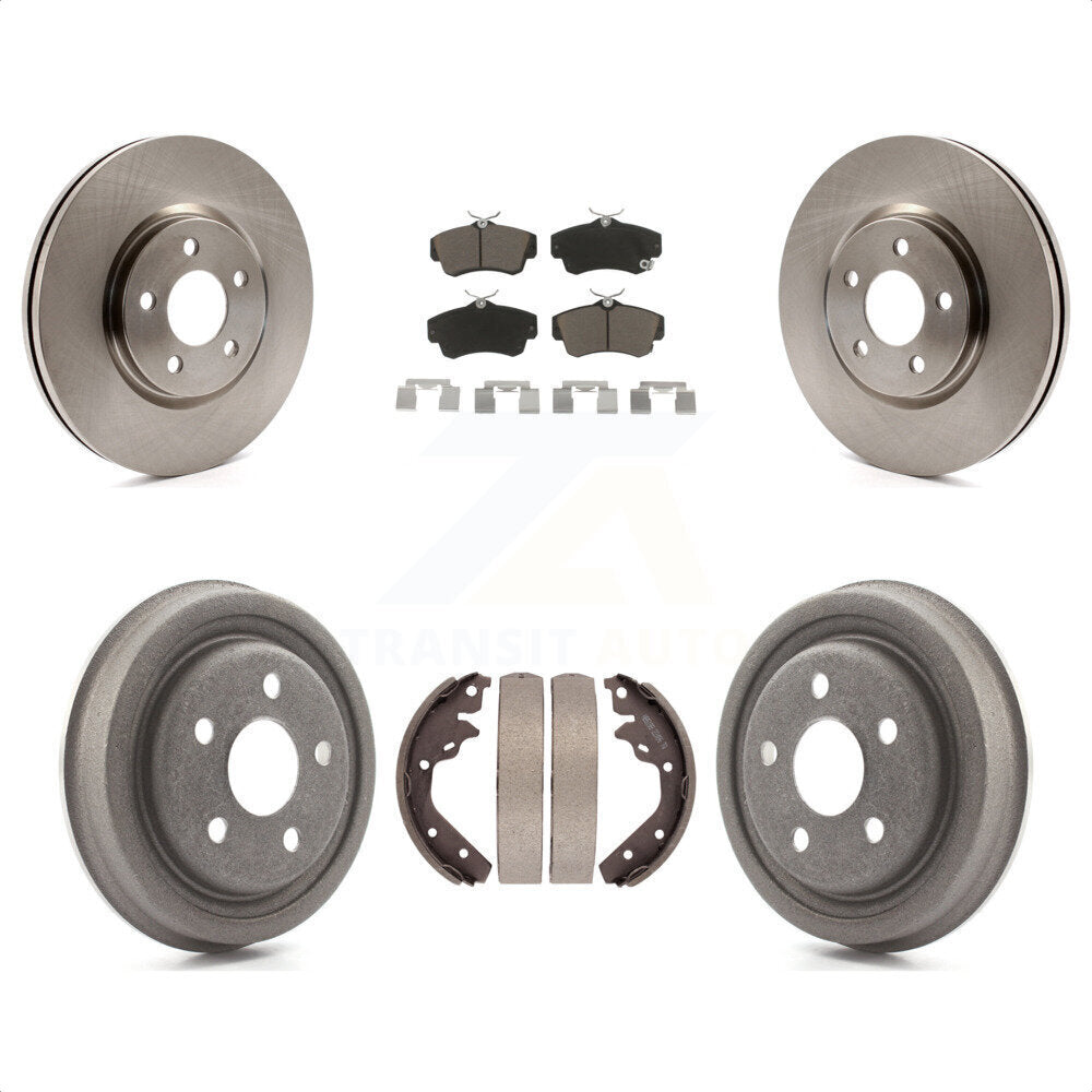 Front Rear Disc Brake Rotors Ceramic Pads And Drum Kit For 2003 Dodge Neon SRT-4 K8C-102391 by Transit Auto