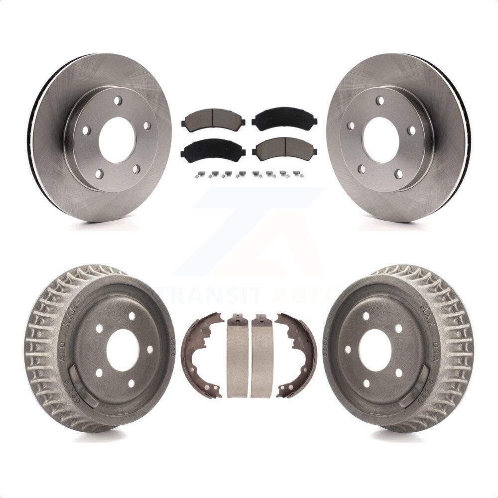 Front Rear Disc Brake Rotors Ceramic Pads And Drum Kit For 1997-1997 Chevrolet Blazer GMC Jimmy K8C-102401 by Transit Auto