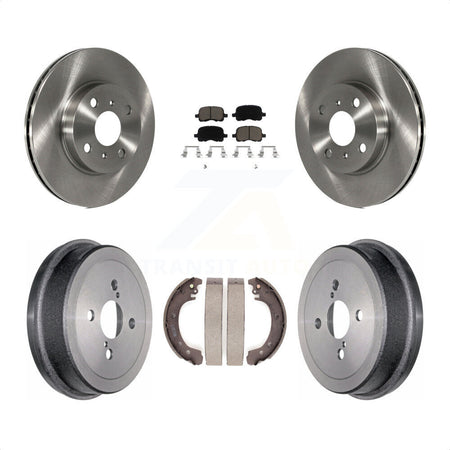 Front Rear Disc Brake Rotors Ceramic Pads And Drum Kit For 2002 Toyota Corolla From 04 02 K8C-102404 by Transit Auto