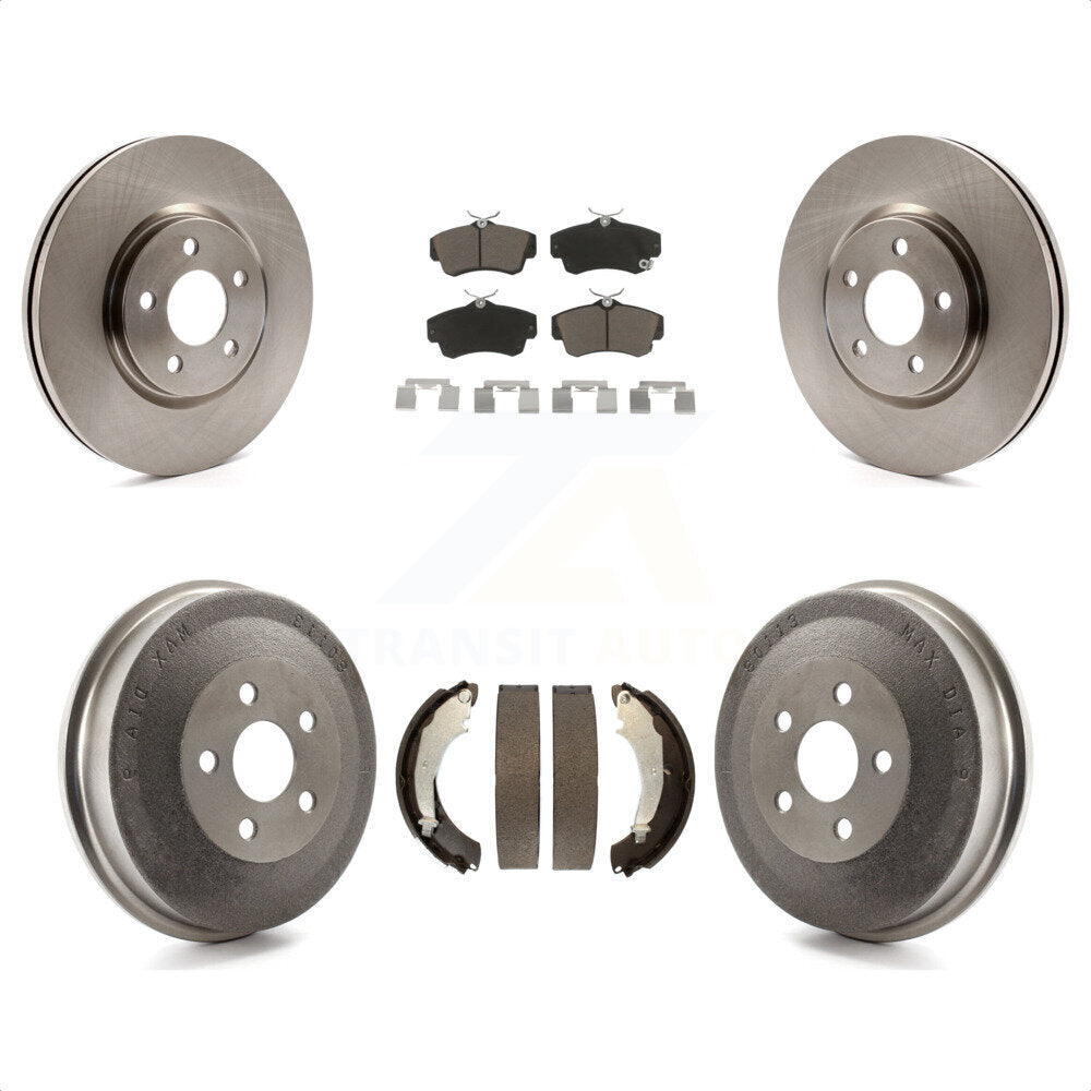 Front Rear Disc Brake Rotors Ceramic Pads And Drum Kit For Chrysler PT Cruiser Turbocharged K8C-102425 by Transit Auto