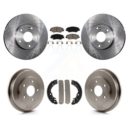 Front Rear Disc Brake Rotors Ceramic Pads And Drum Kit For Honda Accord Fit K8C-102427 by Transit Auto