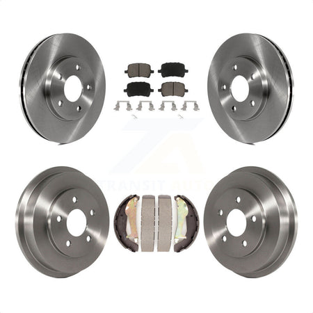 Front Rear Disc Brake Rotors Ceramic Pads And Drum Kit For Chevrolet HHR K8C-102439 by Transit Auto