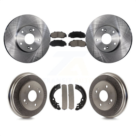 Front Rear Disc Brake Rotors Ceramic Pads And Drum Kit For 1998-2002 Honda Accord 3.0L K8C-102448 by Transit Auto