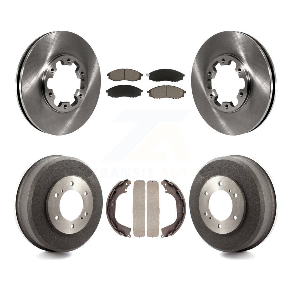 Front Rear Disc Brake Rotors Ceramic Pads And Drum Kit For Nissan Xterra Frontier K8C-102454 by Transit Auto