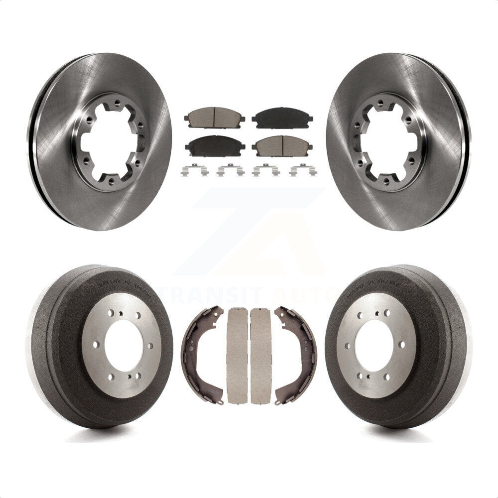 Front Rear Disc Brake Rotors Ceramic Pads And Drum Kit For Nissan Pathfinder INFINITI QX4 K8C-102470 by Transit Auto