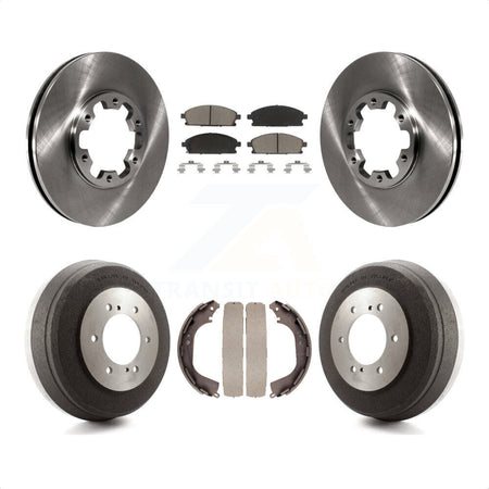 Front Rear Disc Brake Rotors Ceramic Pads And Drum Kit For Nissan Pathfinder INFINITI QX4 K8C-102470 by Transit Auto