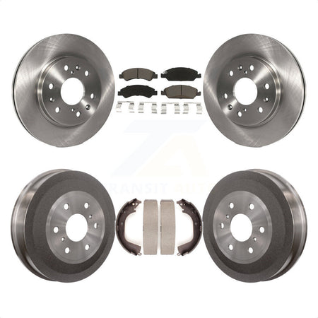 Front Rear Disc Brake Rotors Ceramic Pads And Drum Kit For Chevrolet Silverado 1500 GMC Sierra K8C-102475 by Transit Auto