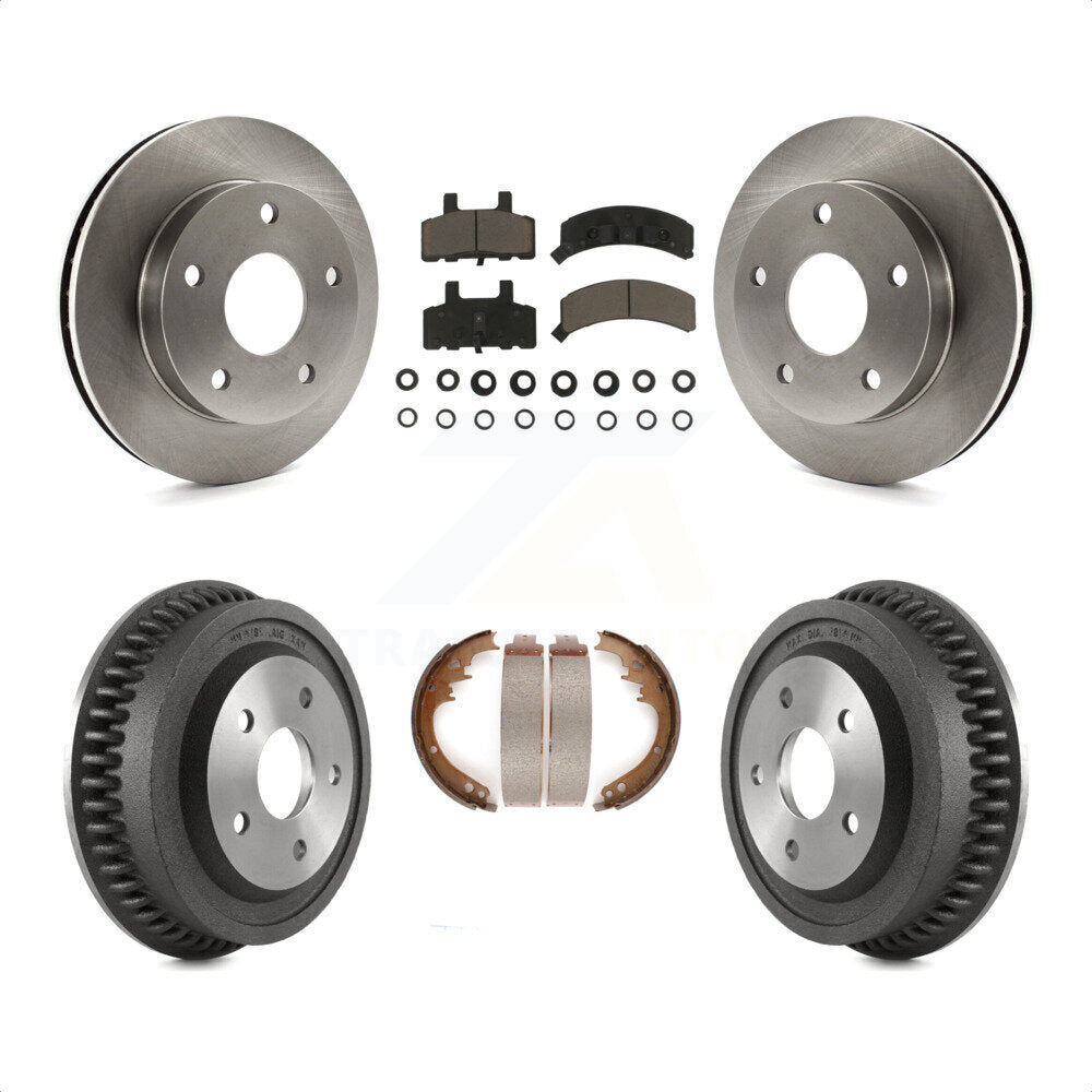 Front Rear Disc Brake Rotors Ceramic Pads And Drum Kit For 1994-1999 Dodge Ram 1500 4WD K8C-102488 by Transit Auto