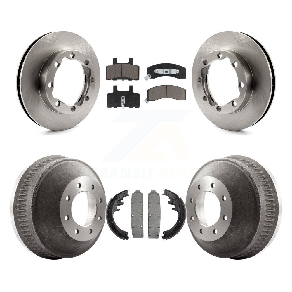 Front Rear Disc Brake Rotors Ceramic Pads And Drum Kit For 1988-1989 K3500 Chevrolet GMC K8C-102503 by Transit Auto