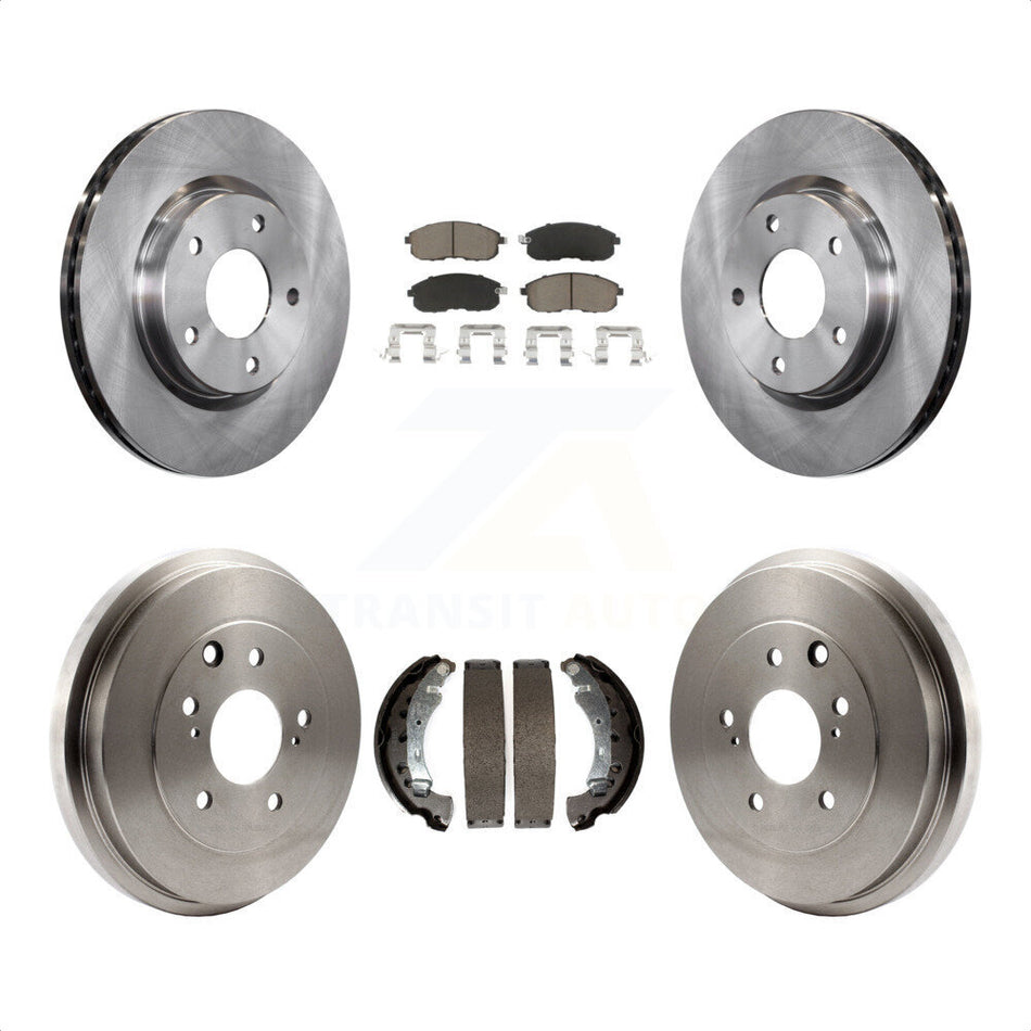 Front Rear Disc Brake Rotors Ceramic Pads And Drum Kit For Nissan Sentra K8C-102515 by Transit Auto