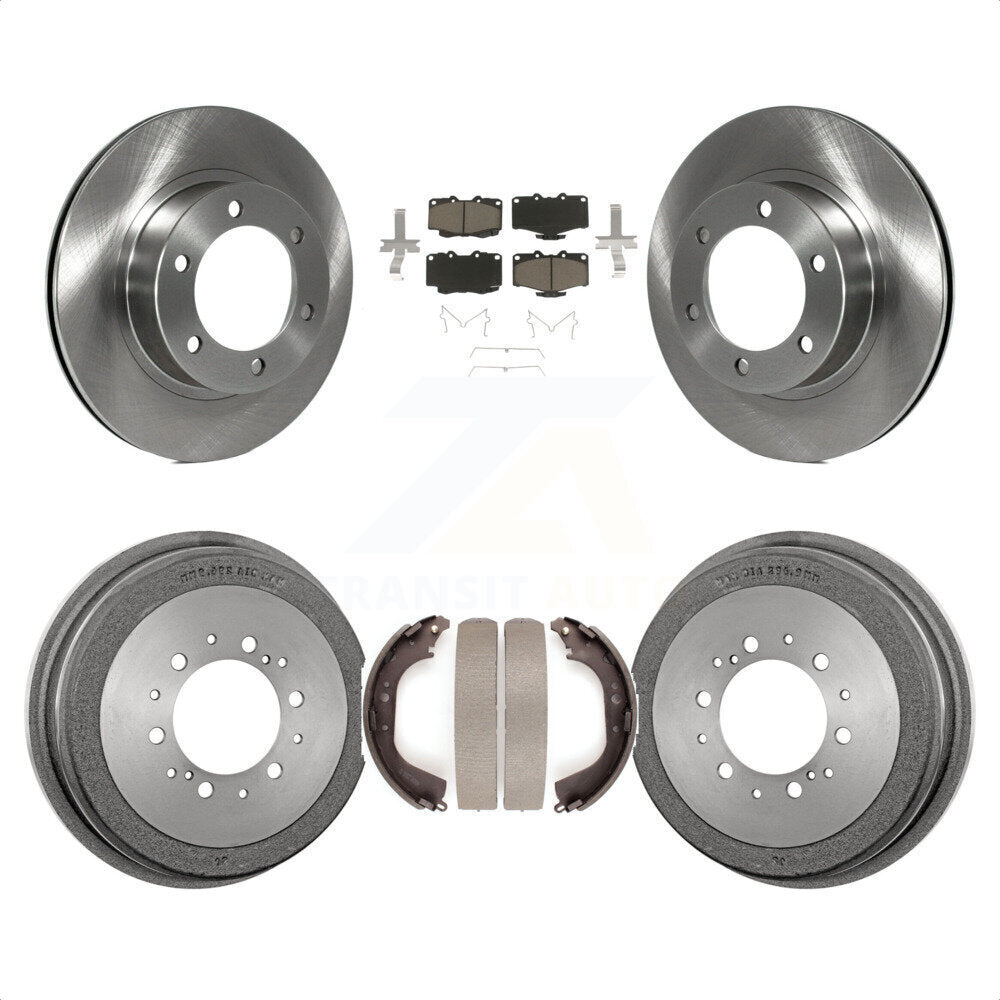 Front Rear Disc Brake Rotors Ceramic Pads And Drum Kit For Toyota 4Runner K8C-102530 by Transit Auto