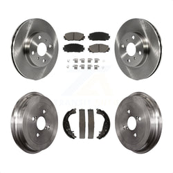Front Rear Disc Brake Rotors Ceramic Pads And Drum Kit For Toyota Yaris K8C-102541