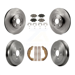 Front Rear Disc Brake Rotors Ceramic Pads And Drum Kit For Toyota Celica K8C-102543