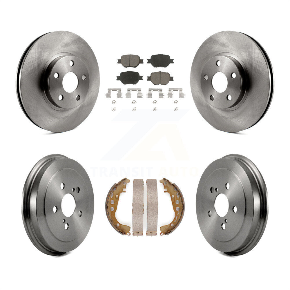 Front Rear Disc Brake Rotors Ceramic Pads And Drum Kit For Toyota Celica K8C-102543 by Transit Auto