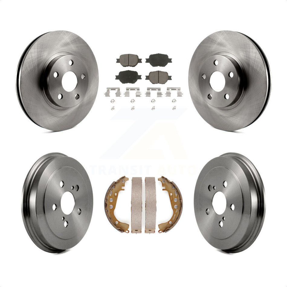 Front Rear Disc Brake Rotors Ceramic Pads And Drum Kit For Toyota Celica K8C-102543 by Transit Auto