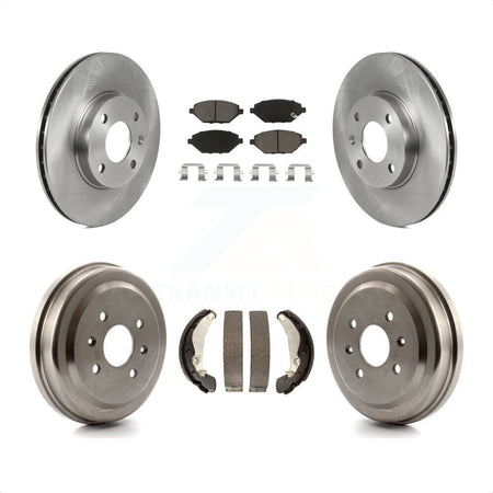 Front Rear Disc Brake Rotors Ceramic Pads And Drum Kit For 2016-2021 Chevrolet Spark K8C-102547 by Transit Auto