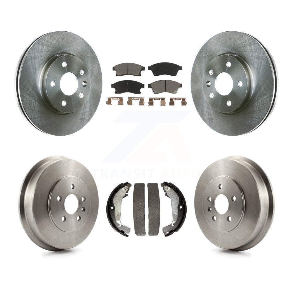 Front Rear Disc Brake Rotors Ceramic Pads And Drum Kit For Chevrolet Cruze Limited K8C-102554 by Transit Auto