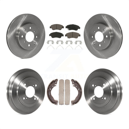 Front Rear Disc Brake Rotors Ceramic Pads And Drum Kit For 2015-2020 Honda Fit K8C-102564 by Transit Auto