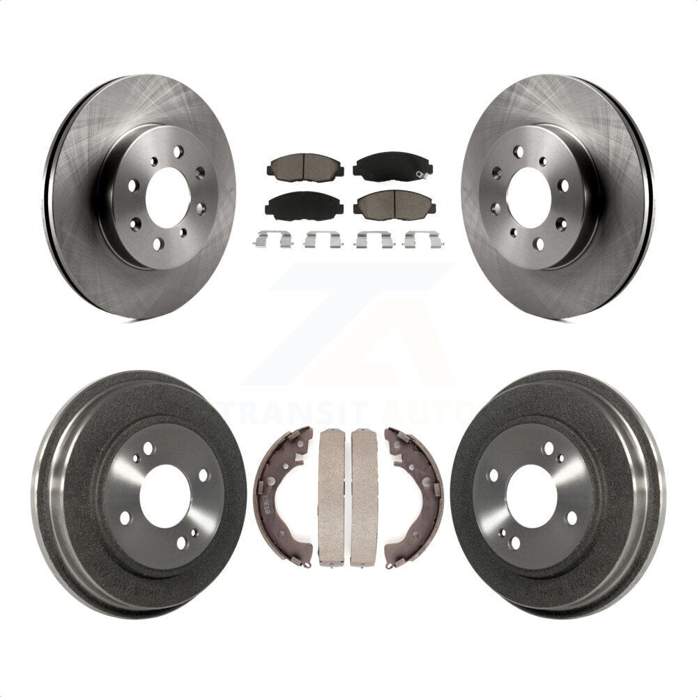 Front Rear Disc Brake Rotors Ceramic Pads And Drum Kit For Honda Insight K8C-102571 by Transit Auto