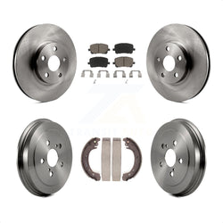 Front Rear Disc Brake Rotors Ceramic Pads And Drum Kit For Toyota Corolla K8C-102576