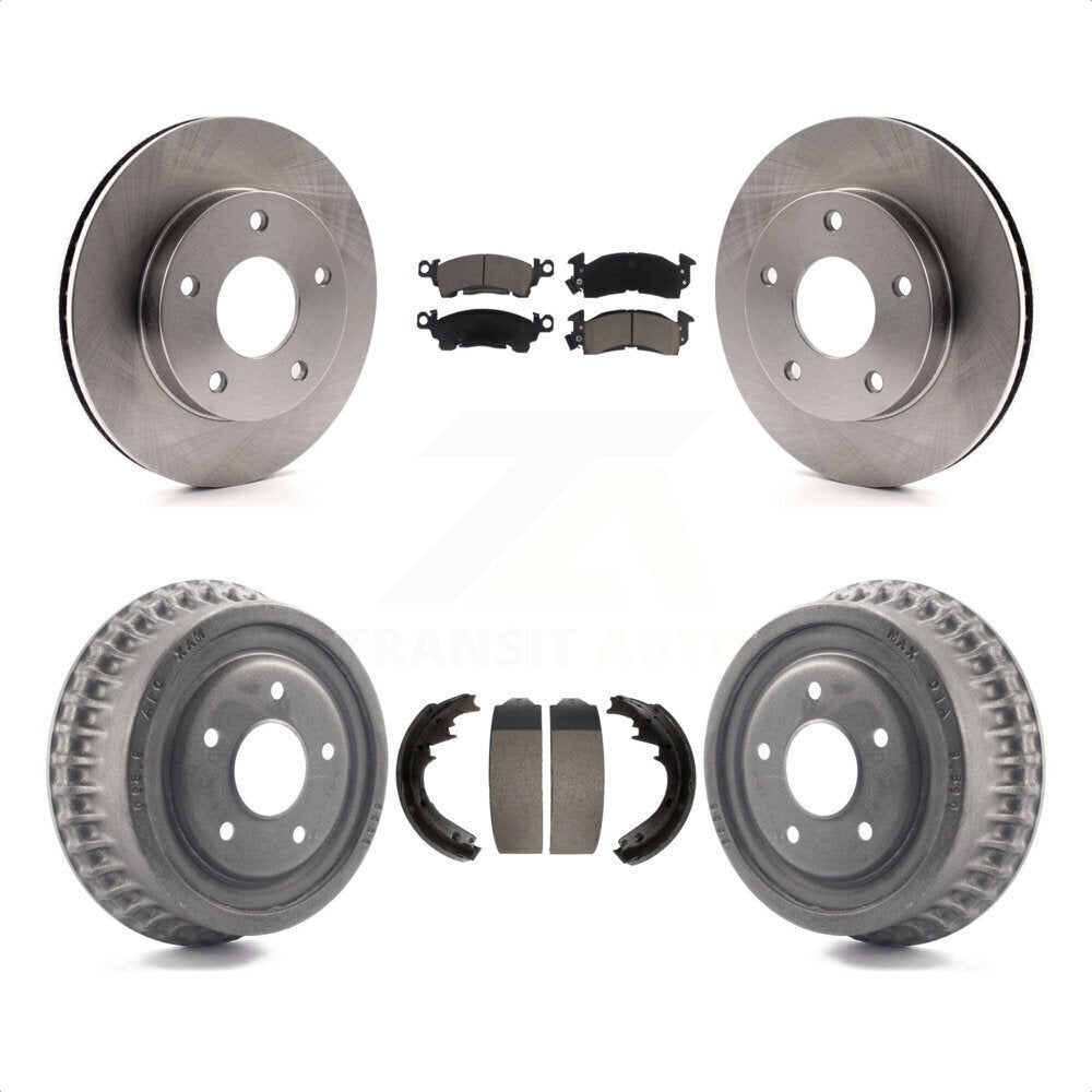 Front Rear Disc Brake Rotors Ceramic Pads And Drum Kit For GMC Jimmy K8C-102579 by Transit Auto