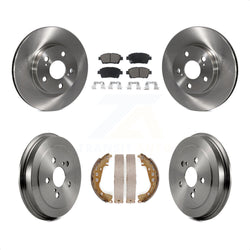 Front Rear Disc Brake Rotors Ceramic Pads And Drum Kit For 2004-2008 Toyota Prius K8C-102600
