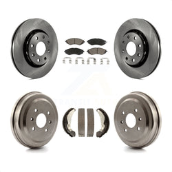 Front Rear Disc Brake Rotors Ceramic Pads And Drum Kit For Chevrolet Aveo Spark Aveo5 Pontiac G3 Suzuki Wave Wave5 Swift+ K8C-102607