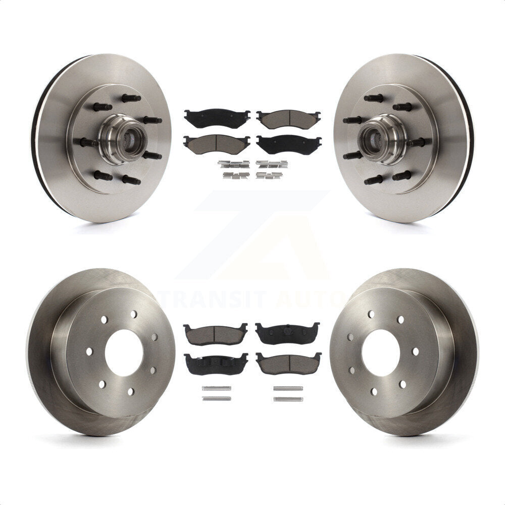 Front Rear Disc Brake Rotors And Ceramic Pads Kit For Ford F-150 F-250 HD K8C-102623 by Transit Auto