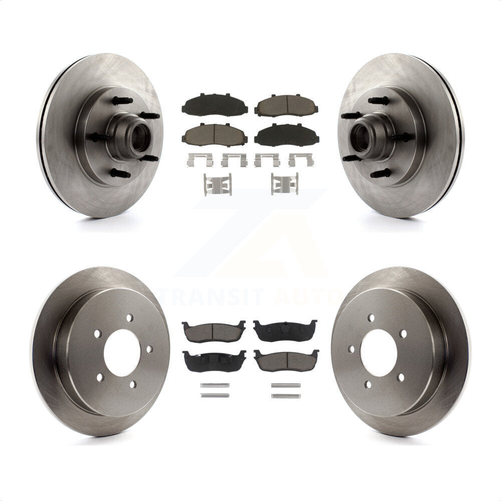 Front Rear Disc Brake Rotors And Ceramic Pads Kit For Ford F-150 K8C-102625 by Transit Auto