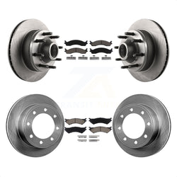 Front Rear Disc Brake Rotors And Ceramic Pads Kit For Ford E-350 Super Duty E-250 Econoline Club Wagon K8C-102642
