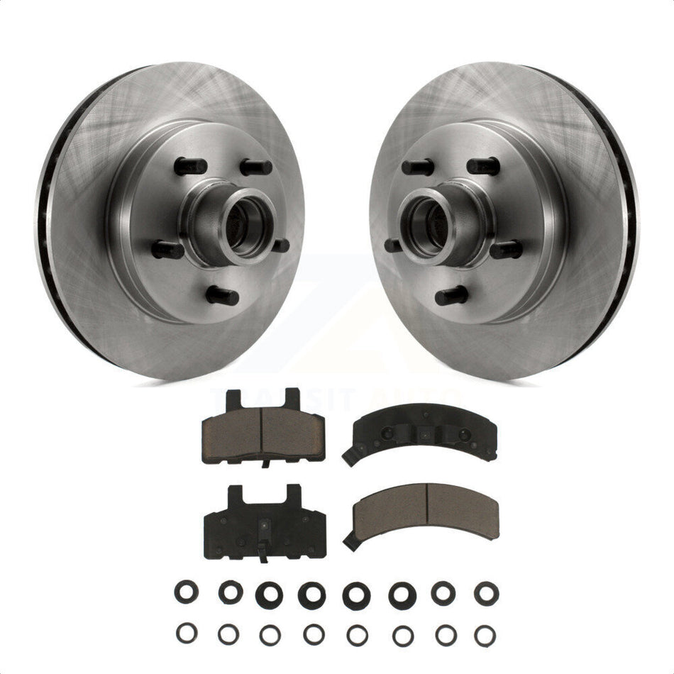 Front Disc Brake Rotors Hub Assembly And Ceramic Pads Kit For Chevrolet C1500 GMC Tahoe Suburban Yukon Express 1500 Savana K8C-102698 by Transit Auto