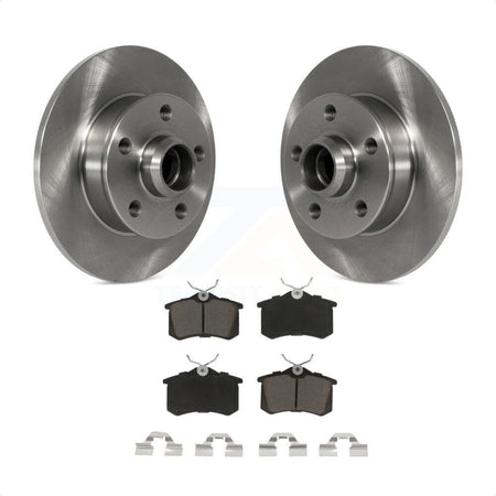 Rear Disc Brake Rotors Hub Assembly And Ceramic Pads Kit For Volkswagen Jetta Golf Passat Corrado K8C-102720 by Transit Auto