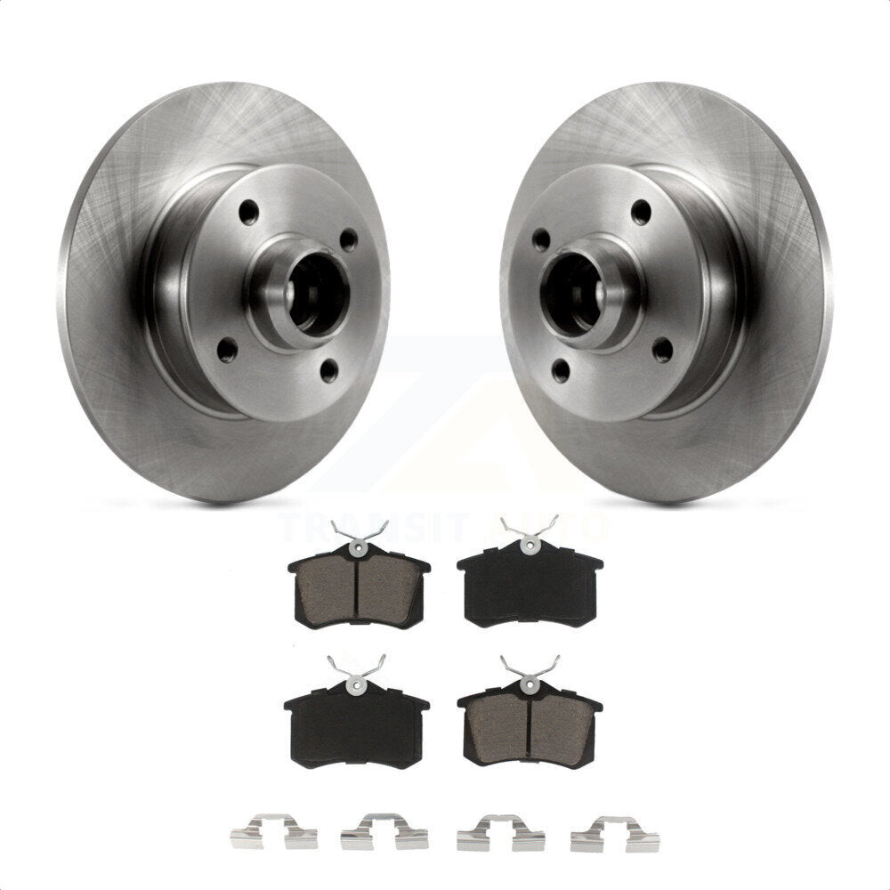 Rear Disc Brake Rotors Hub Assembly And Ceramic Pads Kit For Volkswagen Cabrio K8C-102722 by Transit Auto