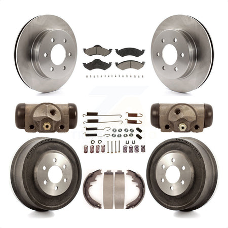 Front Rear Disc Brake Rotors Ceramic Pads And Drum Kit (9Pc) For 2000-2002 Dodge Dakota Durango K8C-102827 by Transit Auto