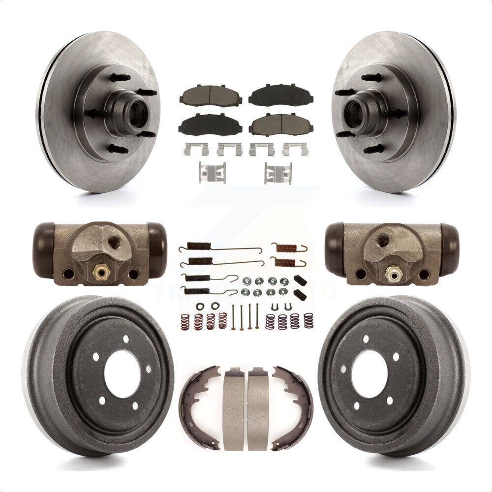 Front Rear Disc Brake Rotors Ceramic Pads And Drum Kit (9Pc) For Ford F-150 K8C-102849 by Transit Auto