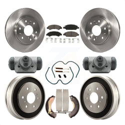 Front Rear Disc Brake Rotors Ceramic Pads And Drum Kit (9Pc) For Chevrolet Silverado 1500 GMC Sierra Classic K8C-102860