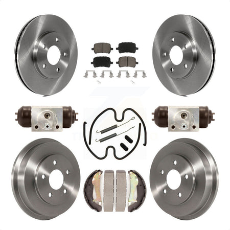 Front Rear Disc Brake Rotors Ceramic Pads And Drum Kit (9Pc) For 2009 Chevrolet HHR LT Panel LS K8C-102869 by Transit Auto